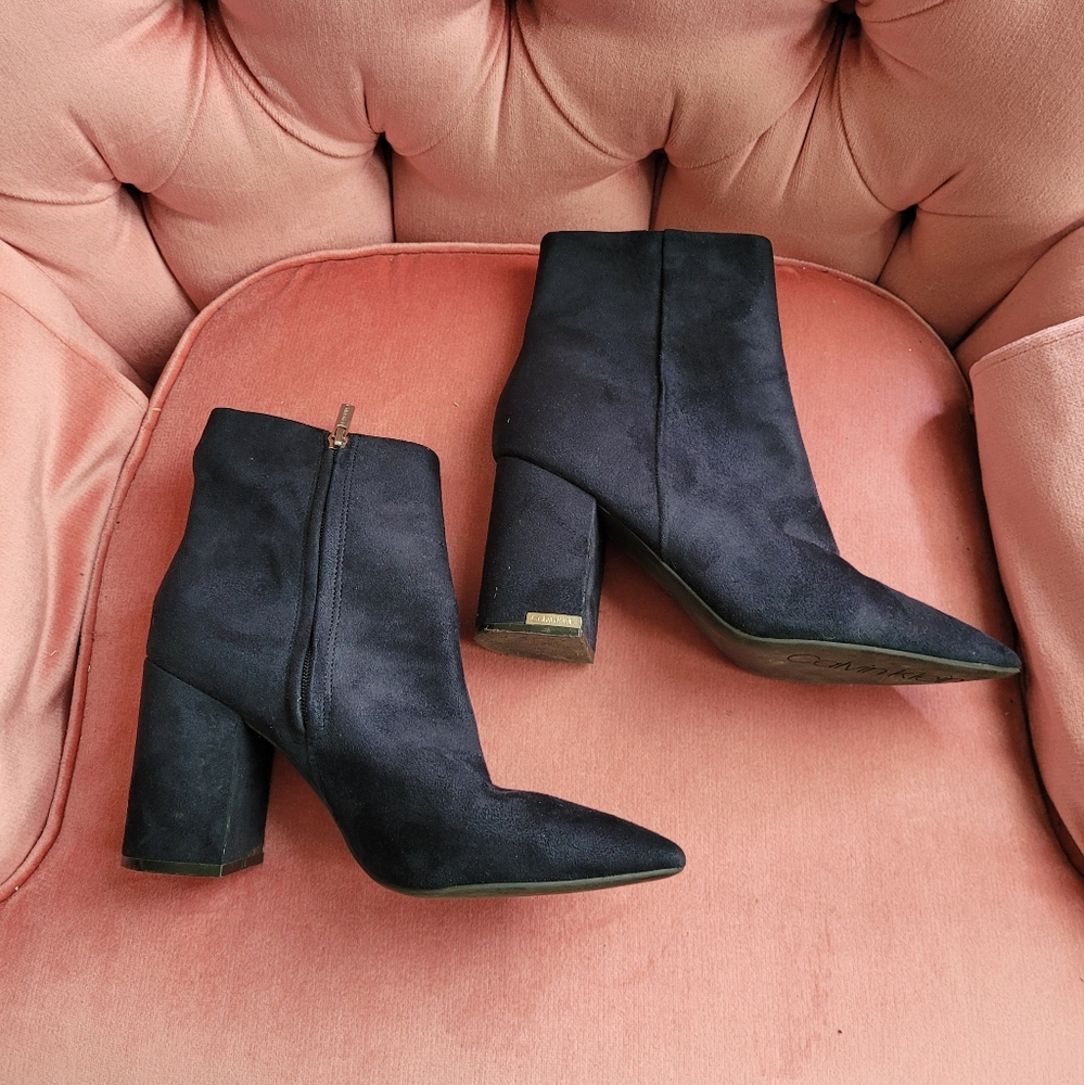 Calvin Klein Microsuede Ankle Boots